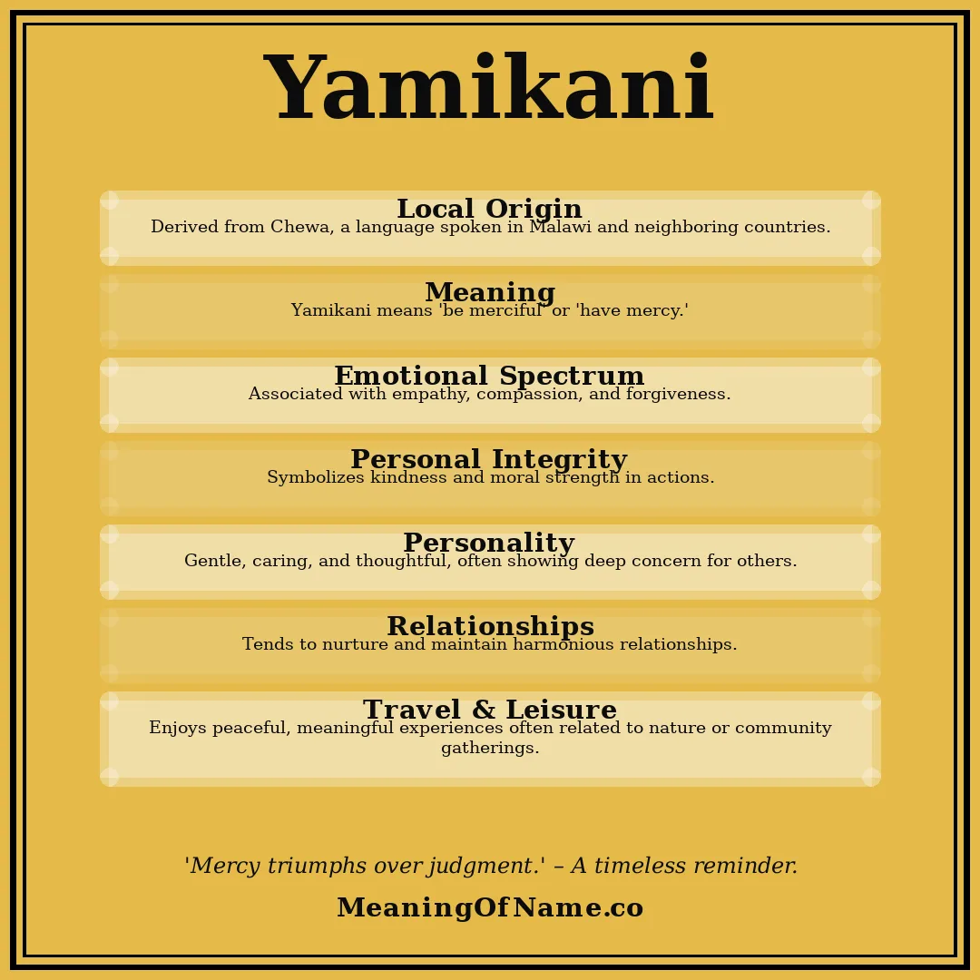 Yamikani name meaning poster
