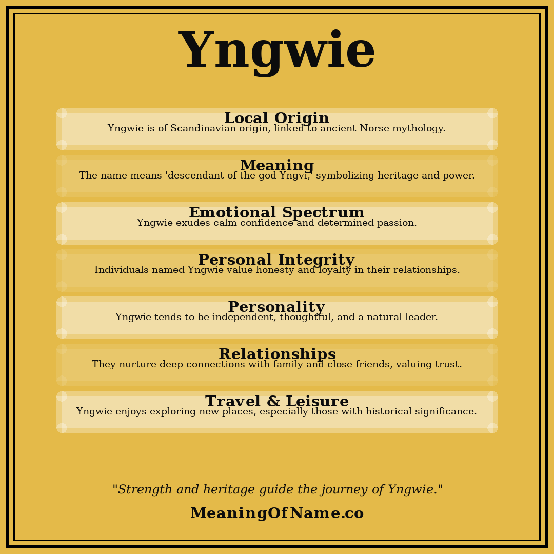 Yngwie name meaning poster