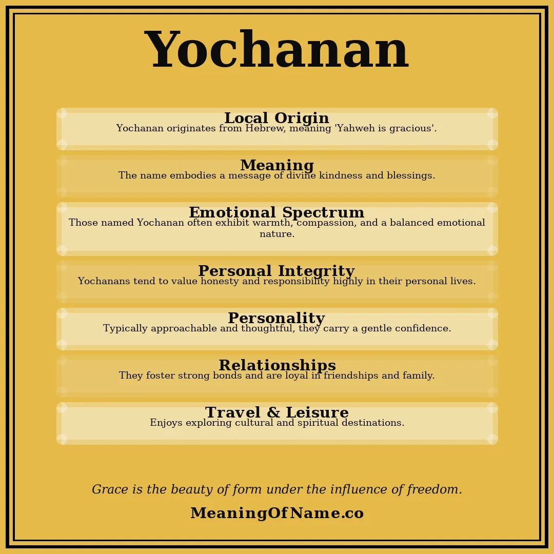 Yochanan name meaning poster