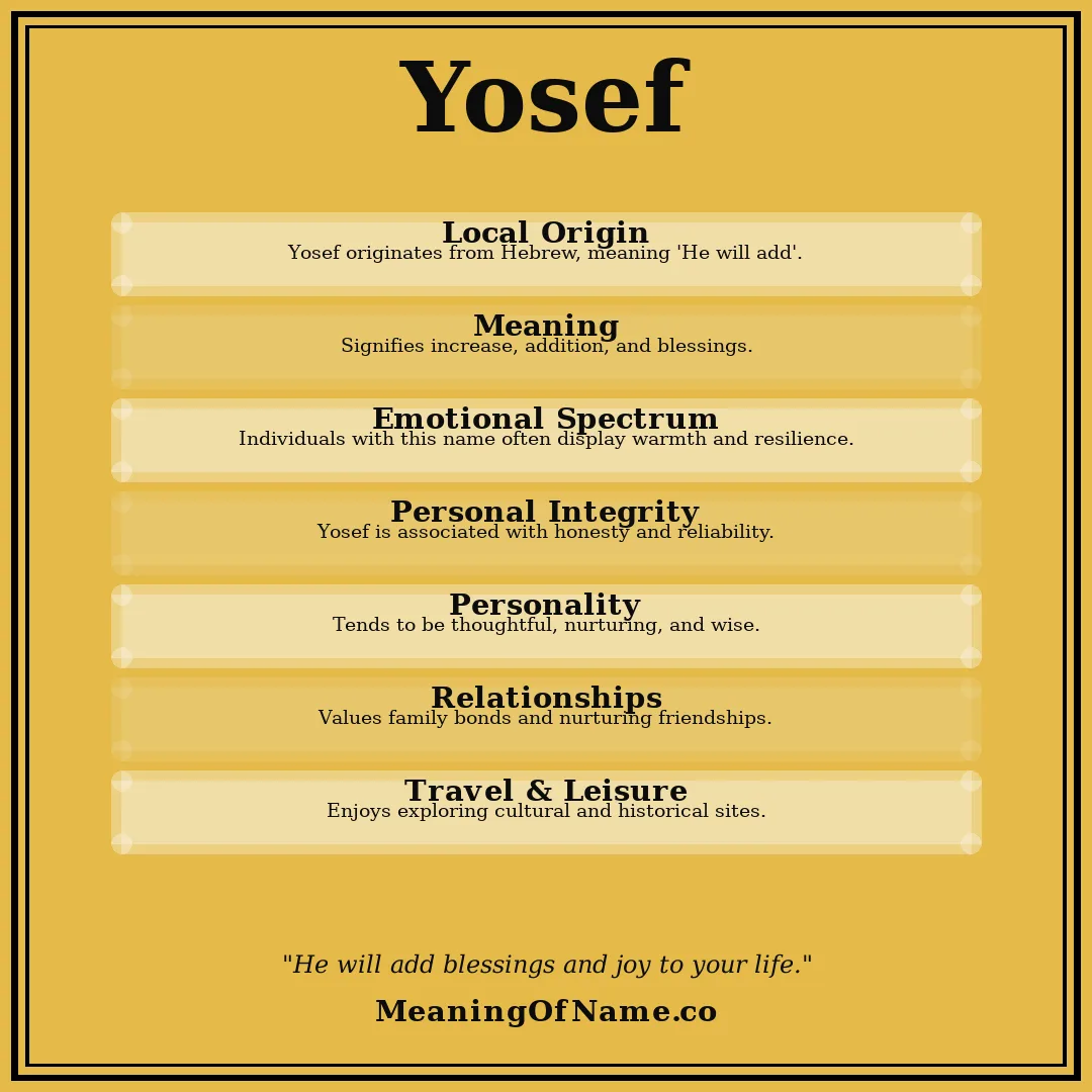 Yosef name meaning poster