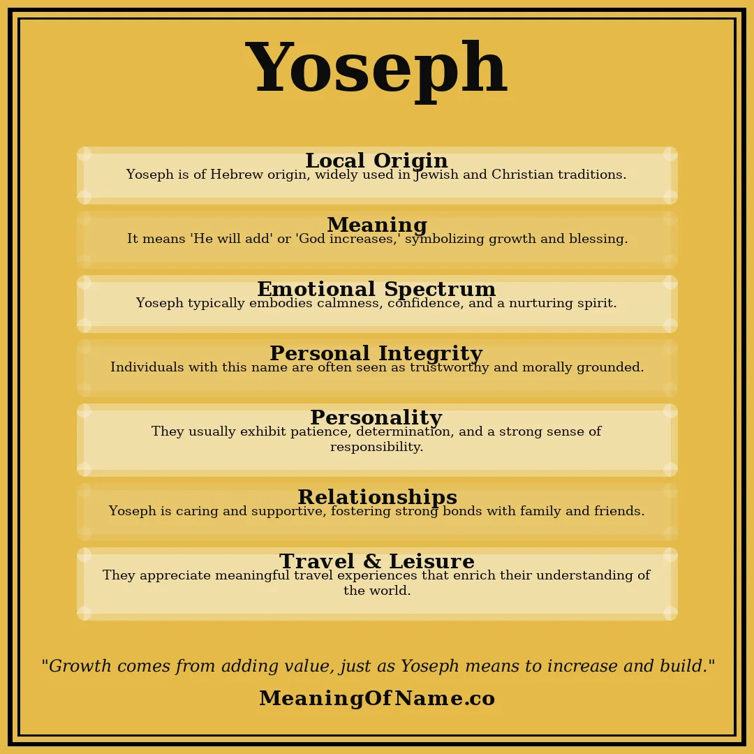 Yoseph name meaning poster