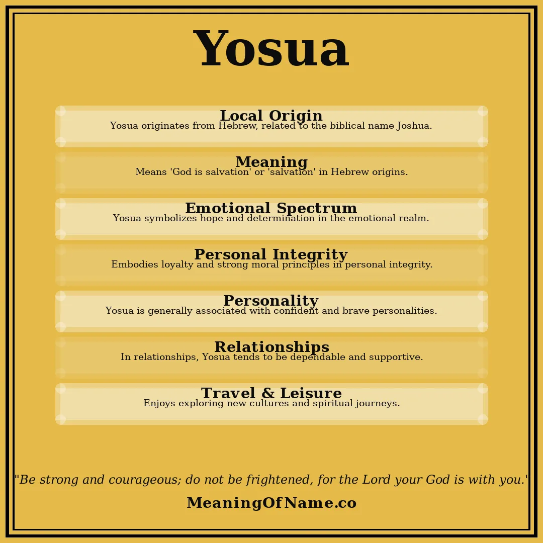 Yosua name meaning poster