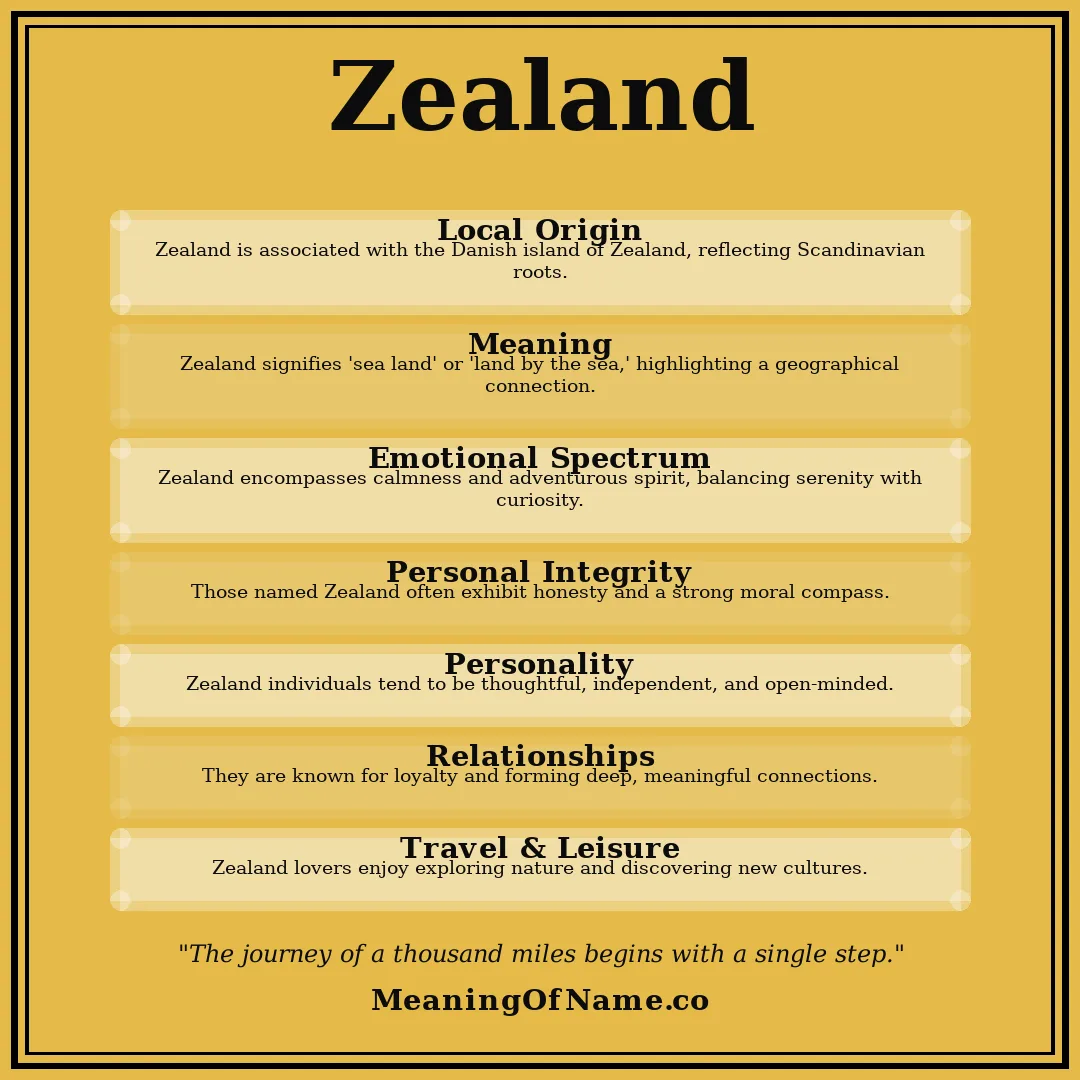 Zealand name meaning poster