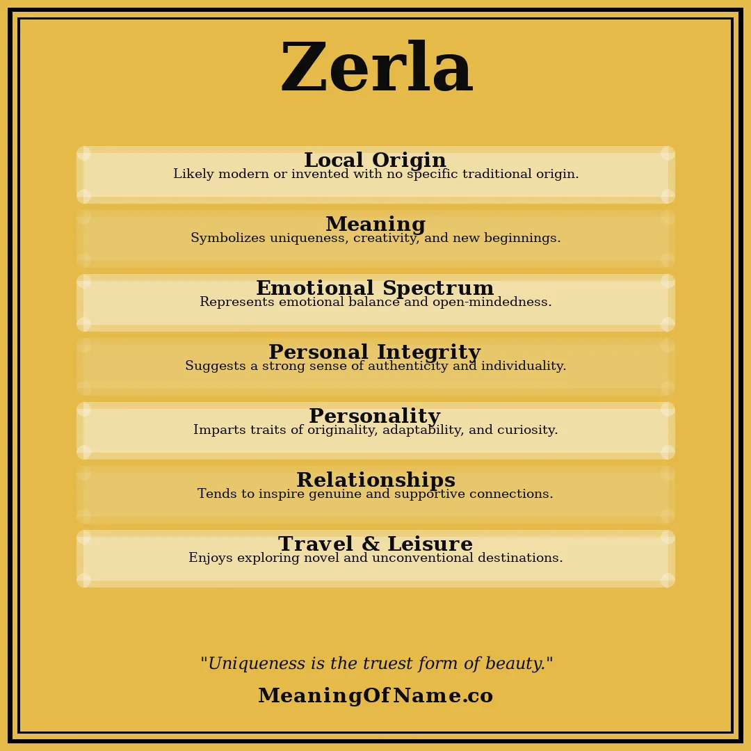 Zerla name meaning poster