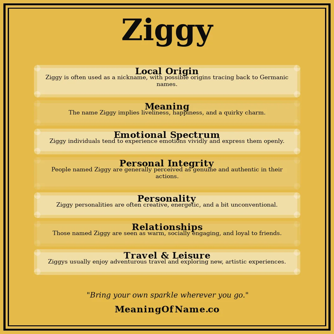Ziggy name meaning poster