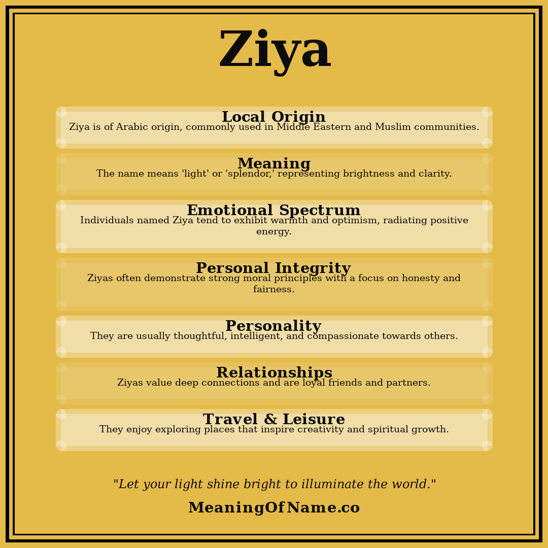 Ziya name meaning poster