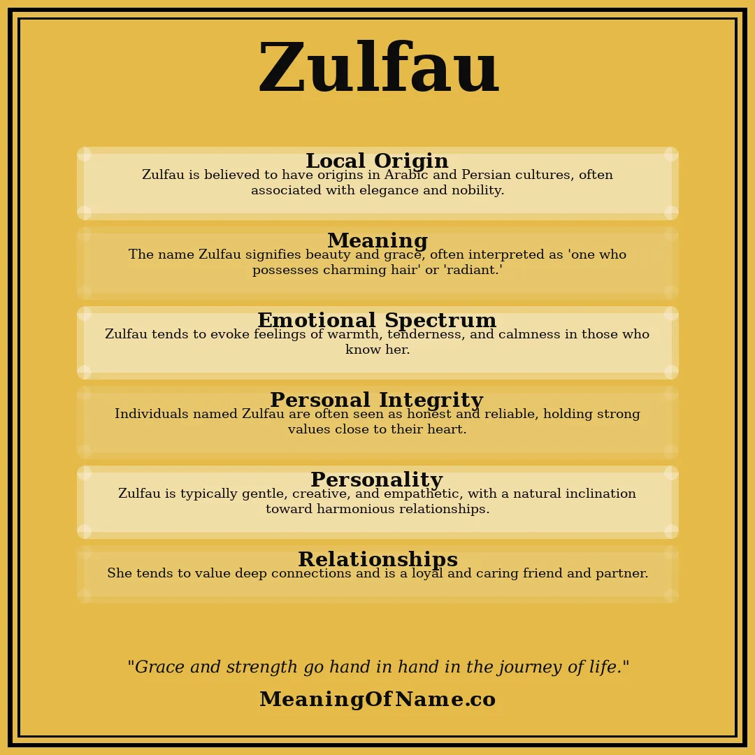 Zulfau name meaning poster